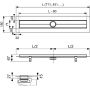 Tece Drainline 600806 rynna odpływu liniowego 80 cm biały zdj.2