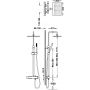 Tres Cuadro-Tres 00719702 zestaw prysznicowy ścienny z deszczownicą chrom zdj.2