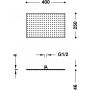 Tres Selection 134315008AC deszczownica 40x25 cm prostokątna stal zdj.2