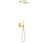 Tres Project 21128004OR zestaw prysznicowy podtynkowy z deszczownicą złoty zdj.1