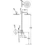 Tres Fuji 28128004AC zestaw prysznicowy podtynkowy z deszczownicą zdj.2