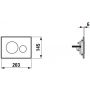 Laufen Ineo Moon H9001140040001 przycisk spłukujący do wc chrom błyszczący zdj.2