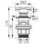 Ferro S290BLB korek do umywalki zdj.2