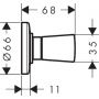 Hansgrohe Logis 71970000 zawór podtynkowy odcinający zdj.2