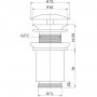 Kronenbach Universal 413219000000 korek do umywalki chrom zdj.2