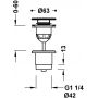 Tres Simple 24284010NM korek do umywalki czarny zdj.2
