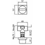 Zucchetti Aguablu ZA5729 element zewnętrzny zaworu podtynkowego zdj.2