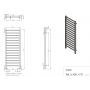 Imers Tell G01743011705 grzejnik łazienkowy drabinkowy 117x43 cm czarny zdj.2