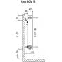 Purmo Plan Ventil Compact F0A1105018010300 grzejnik pokojowy 50x180 cm podłączenie dolne zdj.2
