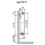 Purmo Plan Ventil Compact F0A1106004010310 grzejnik pokojowy 60x40 cm podłączenie dolne zdj.2
