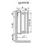 Purmo Plan Ventil Hygiene F0A3005010001300 grzejnik pokojowy 50x100 cm podłączenie dolne zdj.3