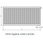 Purmo Ventil Hygiene F073006014001300 grzejnik pokojowy 60x140 cm podłączenie dolne biały zdj.2