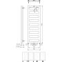 Sapho Block IR185 grzejnik łazienkowy dekoracyjny 146.5x50 cm czarny zdj.2