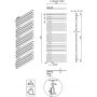 Sapho Volga NR512 grzejnik łazienkowy dekoracyjny 123.8x50 cm stal zdj.2