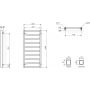 Sapho Zig ZG511A grzejnik łazienkowy dekoracyjny 109.6x50 cm zdj.2