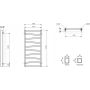 Sapho Zig ZG516A grzejnik łazienkowy dekoracyjny 157.2x50 cm zdj.2