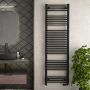 Zehnder Aura PBN1800509205 grzejnik łazienkowy drabinkowy 185.6x50 cm czarny zdj.4