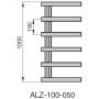 Zehnder Alban ALZ10050N209 grzejnik łazienkowy drabinkowy 100x50 cm zdj.2