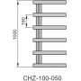 Zehnder Chime CHZ100050N209 grzejnik łazienkowy drabinkowy 100x50 cm zdj.2
