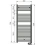 Zehnder Aura PBEBZ12050MQ grzejnik elektryczny z grzałką 130x50 cm czarny zdj.2