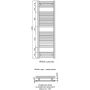 Zehnder Aura PBN1500509205 grzejnik łazienkowy drabinkowy 146.9x50 cm czarny zdj.2