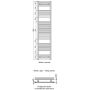 Zehnder Aura PBN1800509205 grzejnik łazienkowy drabinkowy 185.6x50 cm czarny zdj.2