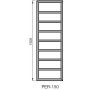 Zehnder Pera PER150050N211 grzejnik łazienkowy drabinkowy 150x50 cm chrom-czarny zdj.2