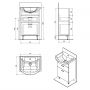 Aqualine Zoja 51051A szafka podumywalkowa wisząca 50.5x30 cm zdj.2