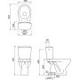 Mito Kaskada K100207 kompakt wc + deska sedesowa biały zdj.2