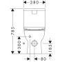 Hansgrohe GladeLake S 60313450 kompakt wc z deską sedesową biały zdj.2