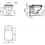 Ideal Standard Esedra T281401 miska wc wisząca biała zdj.2