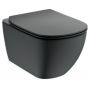 Ideal Standard Tesi T3546V3 miska wc z deską wolnoopadającą wisząca bez kołnierza czarny zdj.1