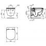 Ideal Standard Tesi T536001 miska wc wisząca bez kołnierza biały zdj.2