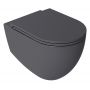 Isvea Infinity 10NF020042C miska wc wisząca bez kołnierza antracyt mat zdj.1