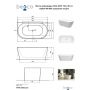 Besco Vica New #WAS150VNBO wanna wolnostojąca 150x80 cm owalna biała zdj.2