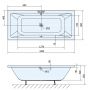 Aqualine Nisa A1880 wanna prostokątna 180x80 cm zdj.2