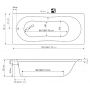 Aqualine Jizera G1770 wanna prostokątna 170x70 cm zdj.2