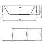Besco Avita A-Line B&W #WAA17ABLCN wanna narożna 170x75 cm lewa czarna zdj.3
