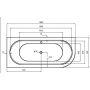 Besco Avita A-Line B&W #WAA17ABLCN wanna narożna 170x75 cm lewa czarna zdj.2