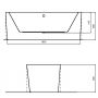 Besco Avita A-Line B&W #WAA17ABPCN wanna narożna 170x75 cm prawa czarna zdj.3