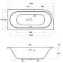 Besco Avita #WAV160NPS wanna narożna slim 159.5x75 cm prawa biała zdj.2