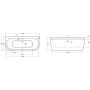 Besco Volya #WKV140WS wanna przyścienna 140x75 cm owalna biała zdj.2