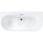 Corsan Mono E030XLGM wanna przyścienna 170x80 cm owalna biała zdj.4