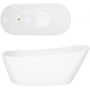 Corsan Estella V038XLBGL wanna wolnostojąca 170x74 cm owalna biała zdj.3