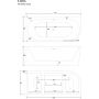 Corsan Intero 649254 wanna narożna 170x80 cm owalna biała zdj.2