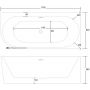 Corsan Intero 649322 wanna narożna 170x80 cm prawa biała zdj.3