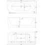 Corsan Intero E230LNPGL wanna narożna 160x75 cm owalna biała zdj.2