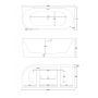 Corsan Intero E230LPWH wanna narożna 160x75 cm owalna biała zdj.2
