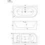 Corsan Intero E230MLRG wanna narożna 150x75 cm prostokątna biała zdj.2