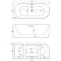 Corsan Intero E230MLSWH wanna narożna 150x75 cm prostokątna biała zdj.2